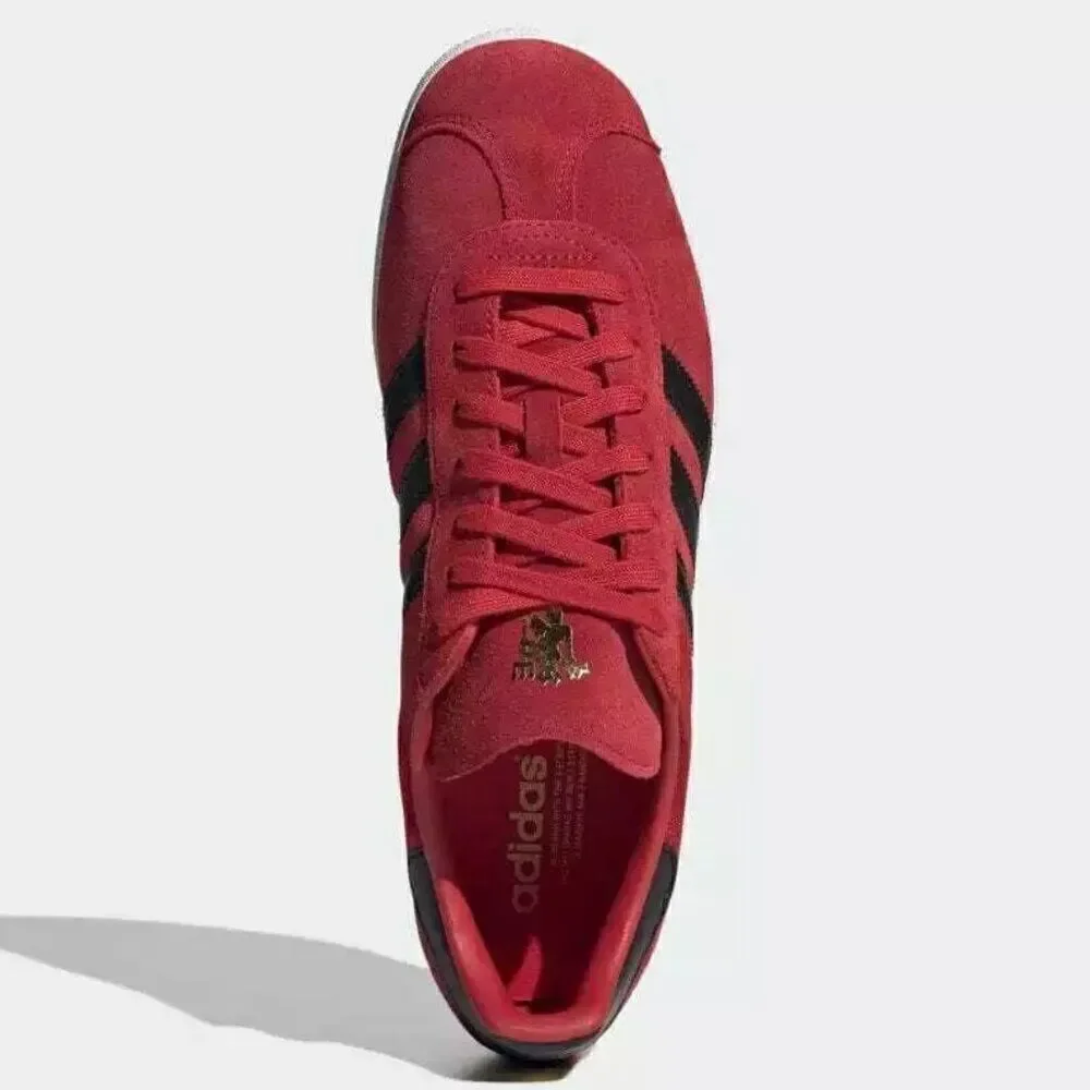 Adidas Manchester United x Gazelle Red Black Men's Athletic Shoes IE8503 6 Mens